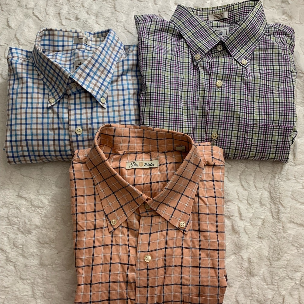 Peter Millar XL Button Down Shirts Lot of three